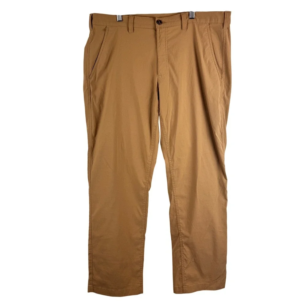 Eddie Bauer Horizon Guide‎ Chino Pants Men 38x32 Tan Stretch Hiking Travel 0391